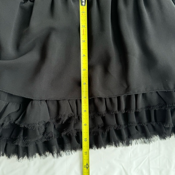 RUDSAK Black Goth Mini Dress Halter Ruffles Chiffon Sheer - Picture 7 of 16